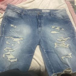 Big men designer jean shorts