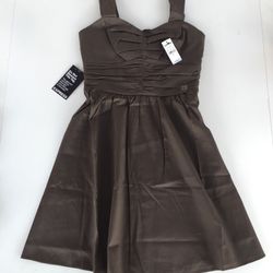 New Brown Above Knee Dress Size 0 with Tags