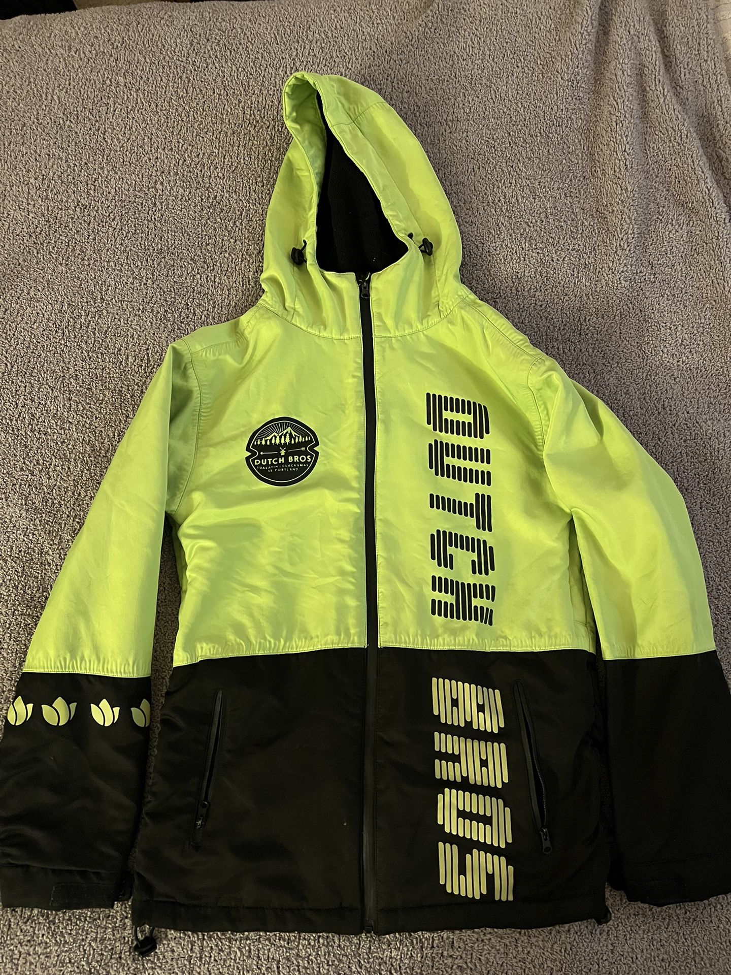 Dutch Bros Neon Rain Jacket