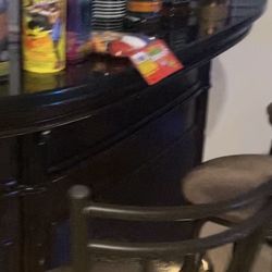 Wood Bar With Granite Top