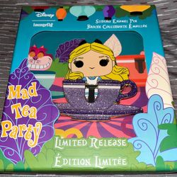 DISNEY LOUNGEFLY Alice In Wonderland MAD TEA PARTY Limited Release Pin