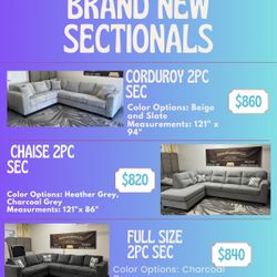 Brand New Sectionals For Sale | Delivery Available🚛