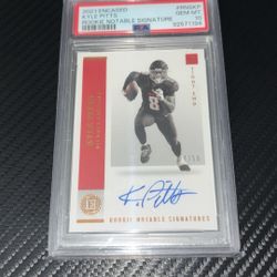 2021 Panini Encased Kyle Pitts Rookie Notable Signature 24/50 (RC) #RNS-KP PSA Gem Mint 10 *Pop 1*