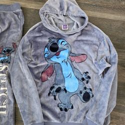 Disney Stitch Hoodie Sweatshirt Pants Adult Size Large