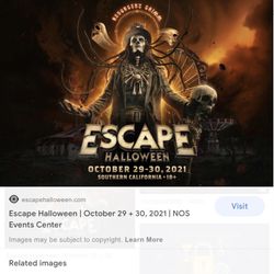 Need Two Saturaday Escape Tickets Only 