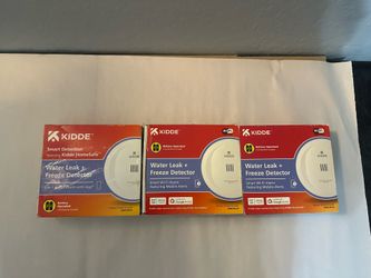 Kidde 3 Pack 60WLDR-W Battery Smart Water Leak Detector &Freeze Alarm, Wi-Fi