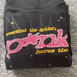 Spider Hoodie Black Pink V1