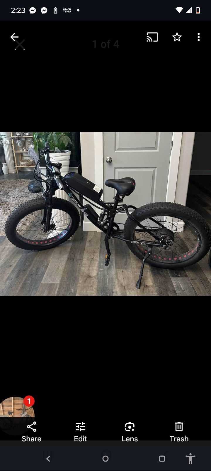 Escape Electric Bike 1000 W Hub Motor Plus Updated Battery