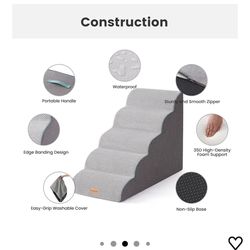 New open box 5 steps pet ladder stairs