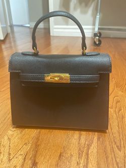 black mini kelly like bag