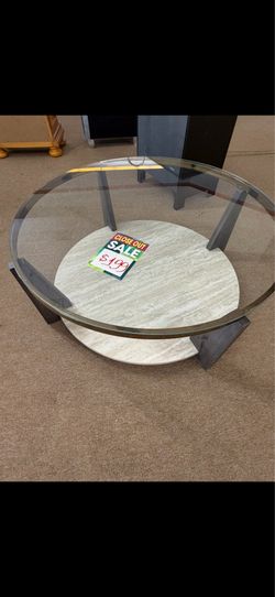 Round Glass Coffee Table Brand New