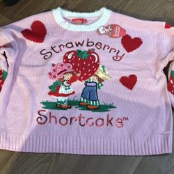 Woman Strawberry Shortcake Valentine’s Day Sweater