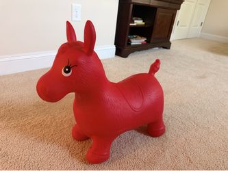 Inflatable ride-on bouncy animal hopper-horse