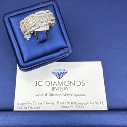 Ring Band Diamonds Real And Gold