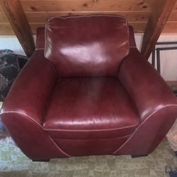 Thick Leather Club Chair