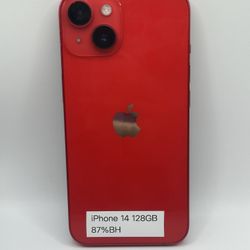 Apple iPhone 14 128GB 87%BH red Unlocked 