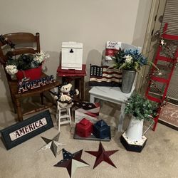 Patriotic Americana Farmhouse Decor $10-$25 Each Item 