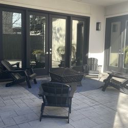 Patio furniture 4 Adirondack chairs and fire 🔥 pit