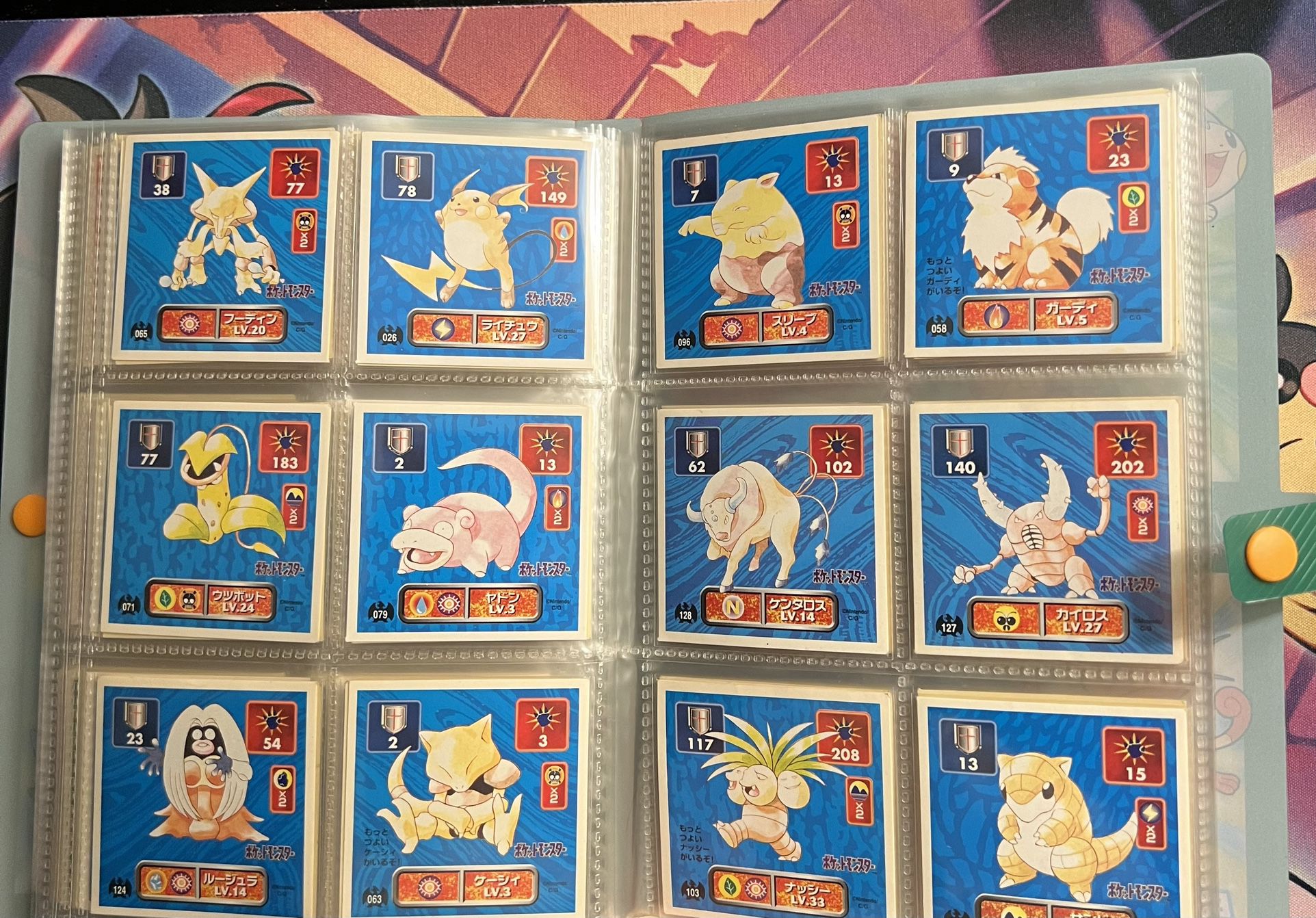 Pokemon Amada Stickers (169pcs) and Binder