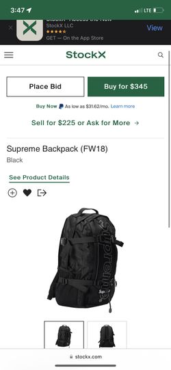 Supreme Black BackPack 