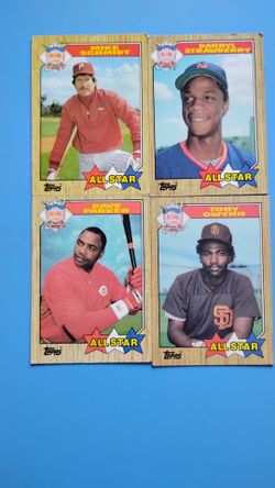 1987 Topps All Star Baseball Cards Lot of 4