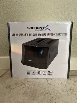 Sabrent USB 3.0 SATA 2.5”-3.5” dual bay hard drive docking station