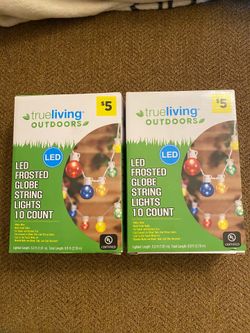 Outdoor string lights. $5 for both.