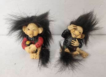 Two (2) Vintage Candy Designs Norway Trolls Figures