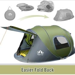 Night Cat Pop-up Camping Tent: 2 Person Tent Waterproof Instant Easy Setup Family Tent