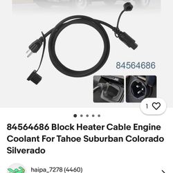 Block Heater Cable Engine Coolant Gmc Chevrolet Sierra Yukon Tahoe Silverado Suburban Brand NEW 