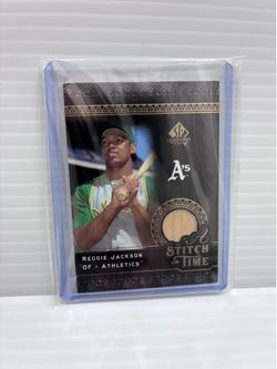 Reggie Jackson game used baseball bat card