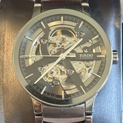 RADO Centrix R(contact info removed)2 Black Automatic Stainless Men's Watch 38mm Skeleton Dial