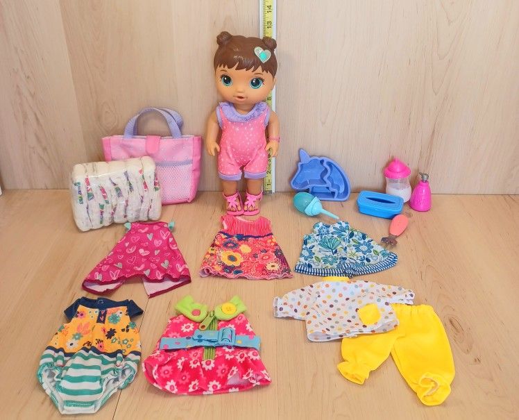 Baby Alive Doll With Clothes & Accessories