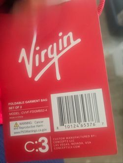 Virgin Foldable Garment Bags (2) 