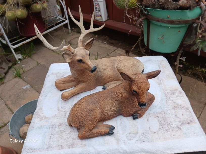 "Homco" Resin Cast Deer