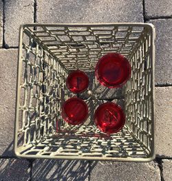 Tall Metal Square Candle Holder