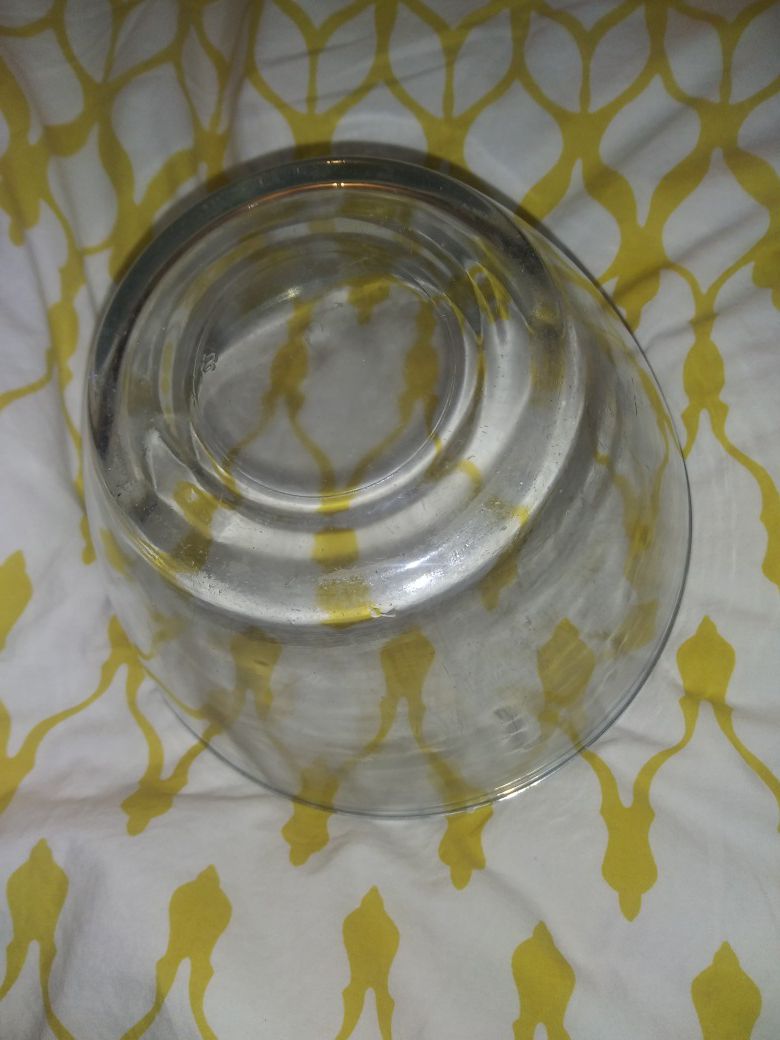 Medium Glass Mixing Bowl 5" Deep 8" Circumference