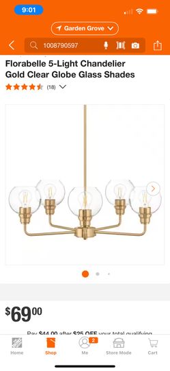 5 Light Chandelier Hampton Bay