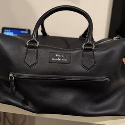 Polo Ralph Lauren Pebbled Leather Duffle Bag