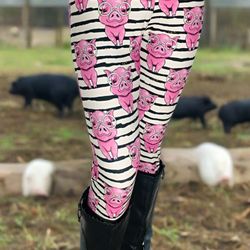 NEW Womens Pig Leggings Soft As Lularoe OS
