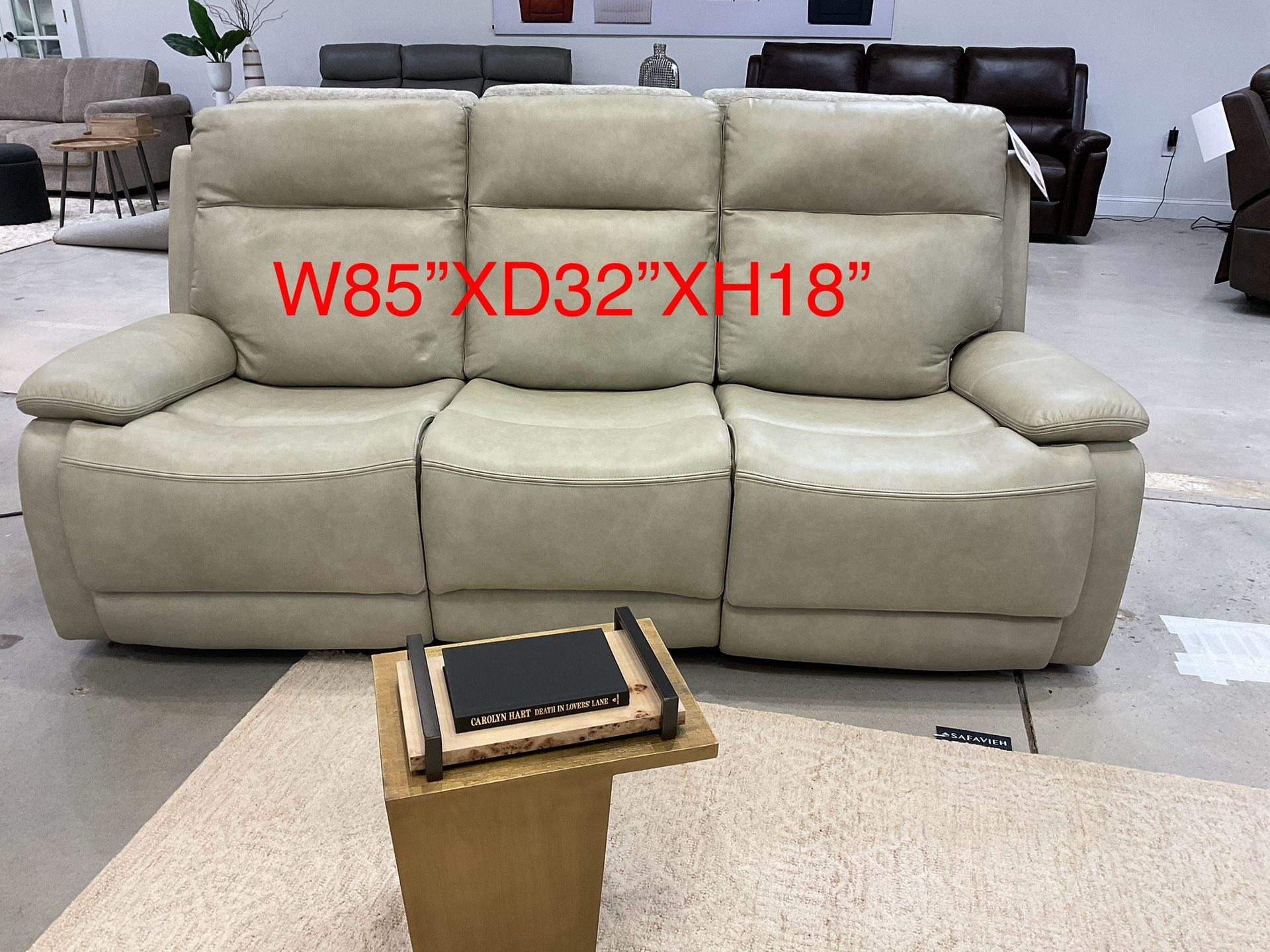 New Dual Power Recline Sofa With Power Headrest