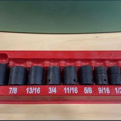 Snapon 1/2” Drive Sae Impact Sockets 