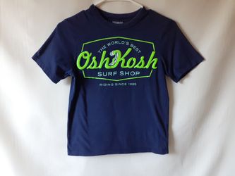 OshKosh B'Gosh boys navy blue short sleeve t-shirt size 8