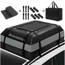 Aocoom Car Roof Bag Rooftop Cargo Carrier, with Anti-Slip Mat 15 Cubic Feet Waterproof Car Top Lugga