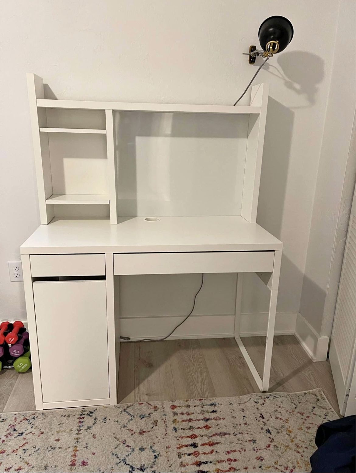 ikea mickie vanity with hutch