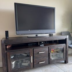 Dark Wood TV Stand 