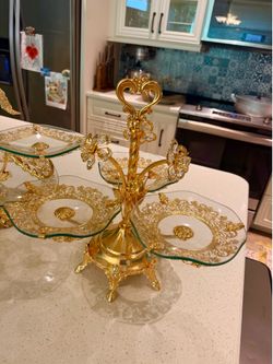 Luxury golden for luxury table! 50$ per each Cupcake stand or candy stand plate for desserts