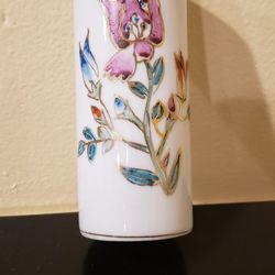 Floral Vase Hand Painted Small 5 Inch Tall. Good Condition.