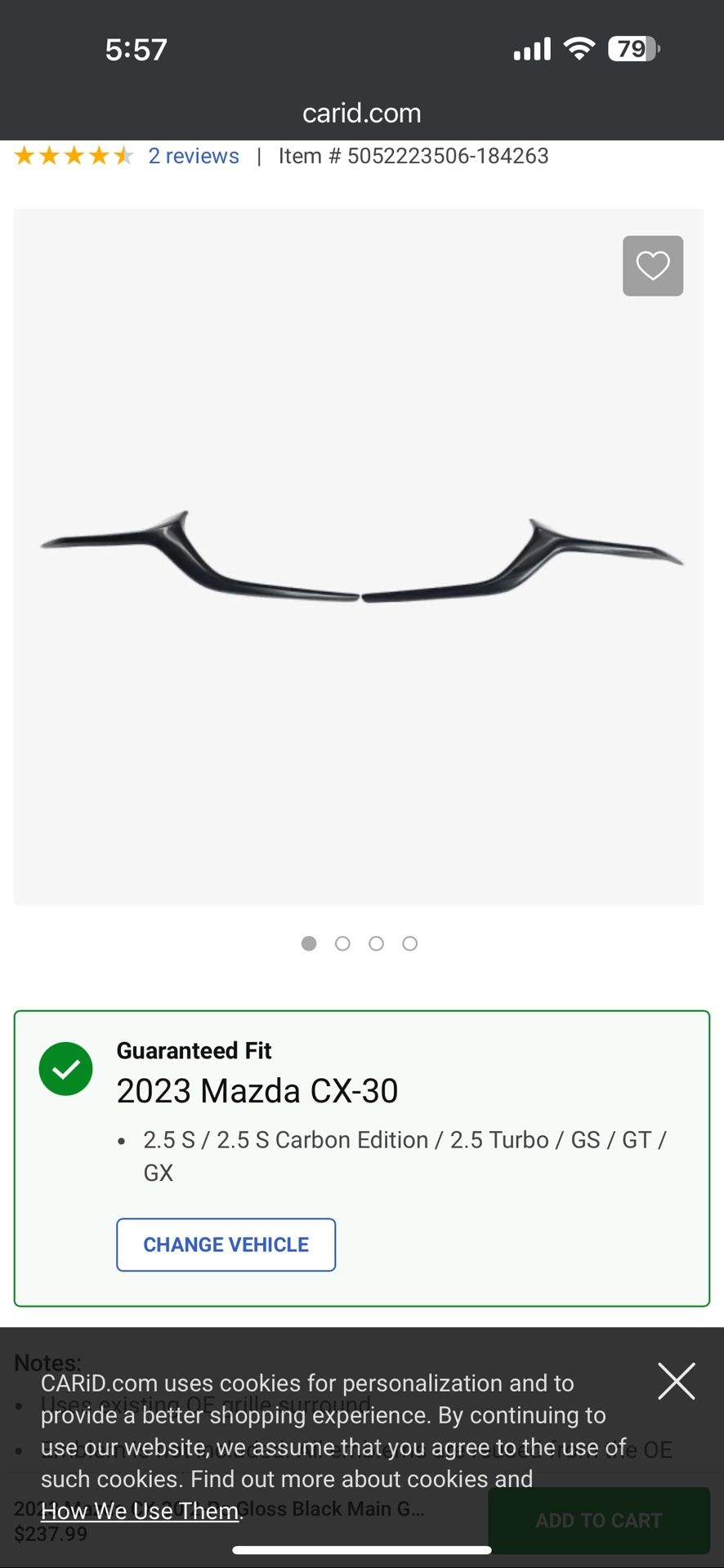 Mazda Cx30 Sport Gloss Black Grill Surround 