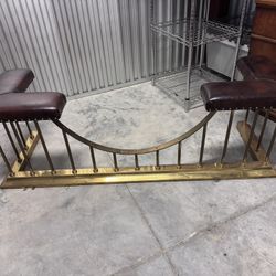 Genuine Leather And Brass Fireplace club  Fender $3500 Cash